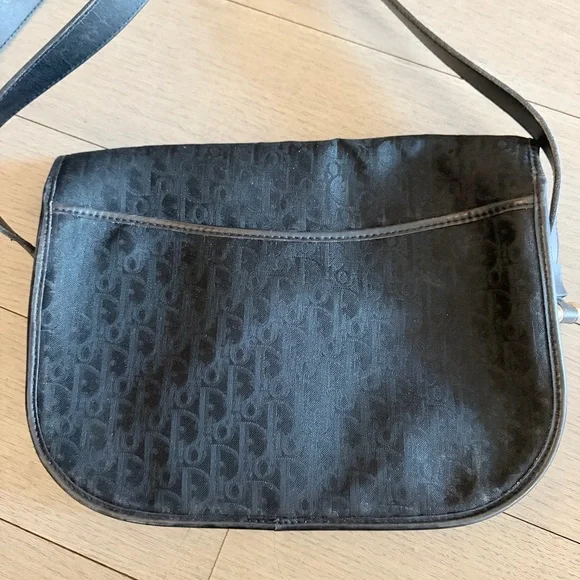 Vintage Dior Canvas Saddle Bag Crossbody - Picture 4 of 6